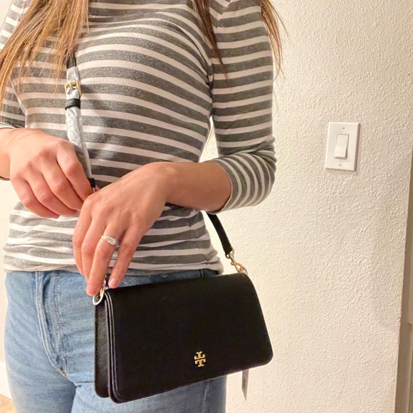 New, authentic tory burch Emerson mini crossbody bag black - Picture 11 of 12